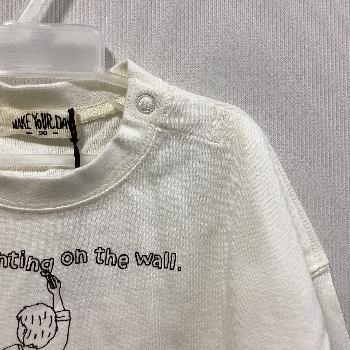MAKE YOUR DAY プリント長袖Tシャツ