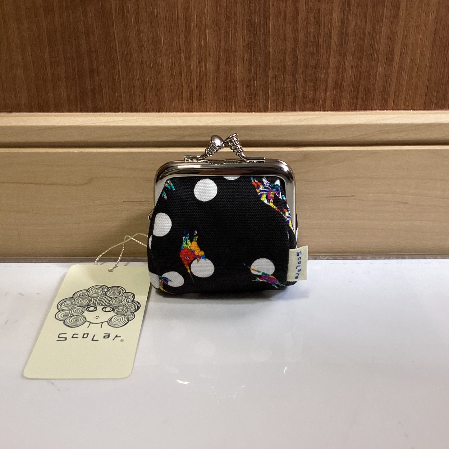 ScoLar 日本製俵型がま口コスメ小ポーチ
