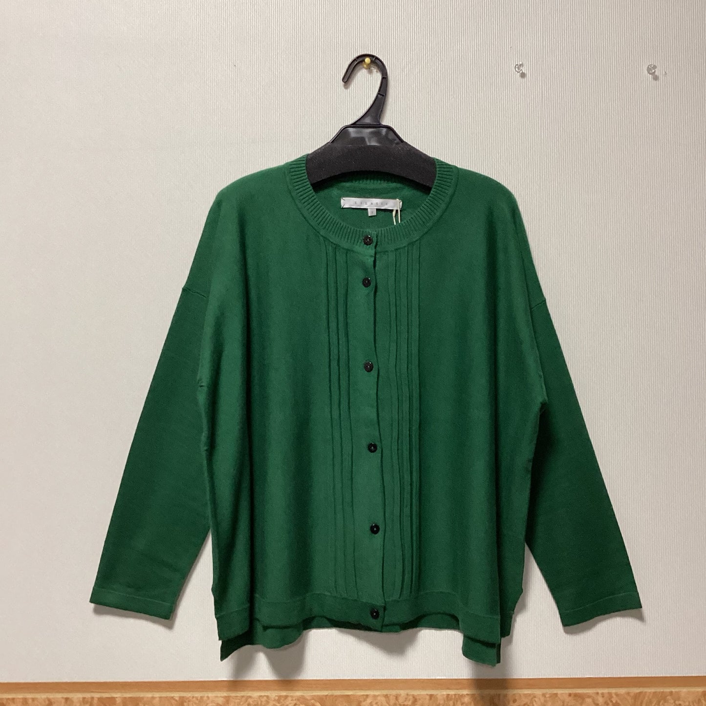 LILASIC タック長袖カーディガン