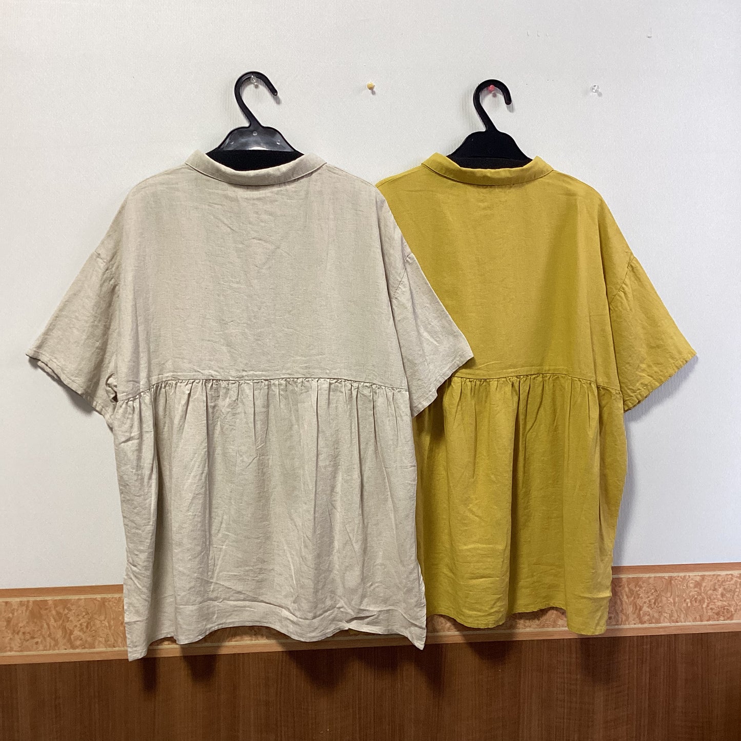 E.m.m.M バックギャザー切替シャツブラウス