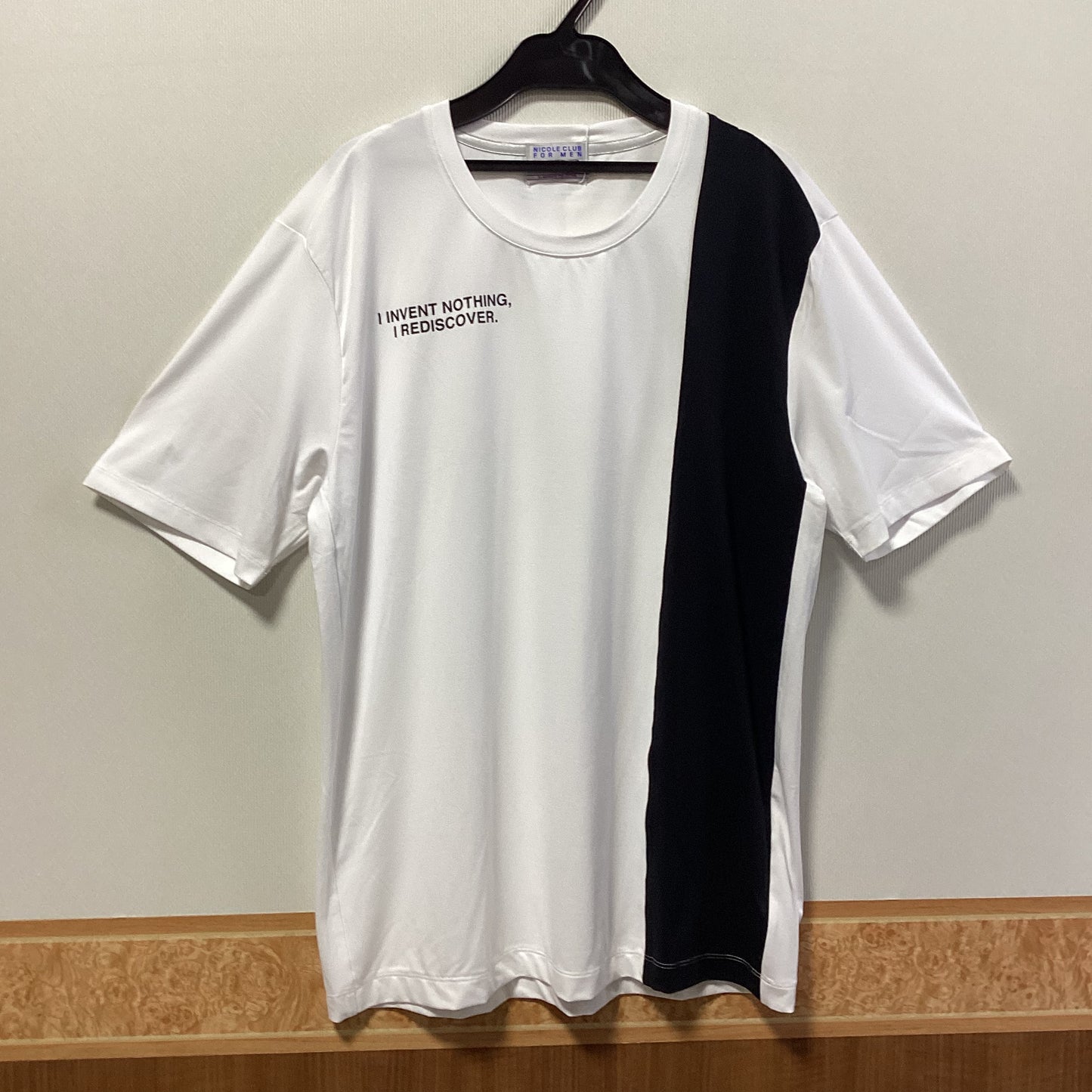 NICOLE CLUB FOR MEN 配色切替半袖Tシャツ