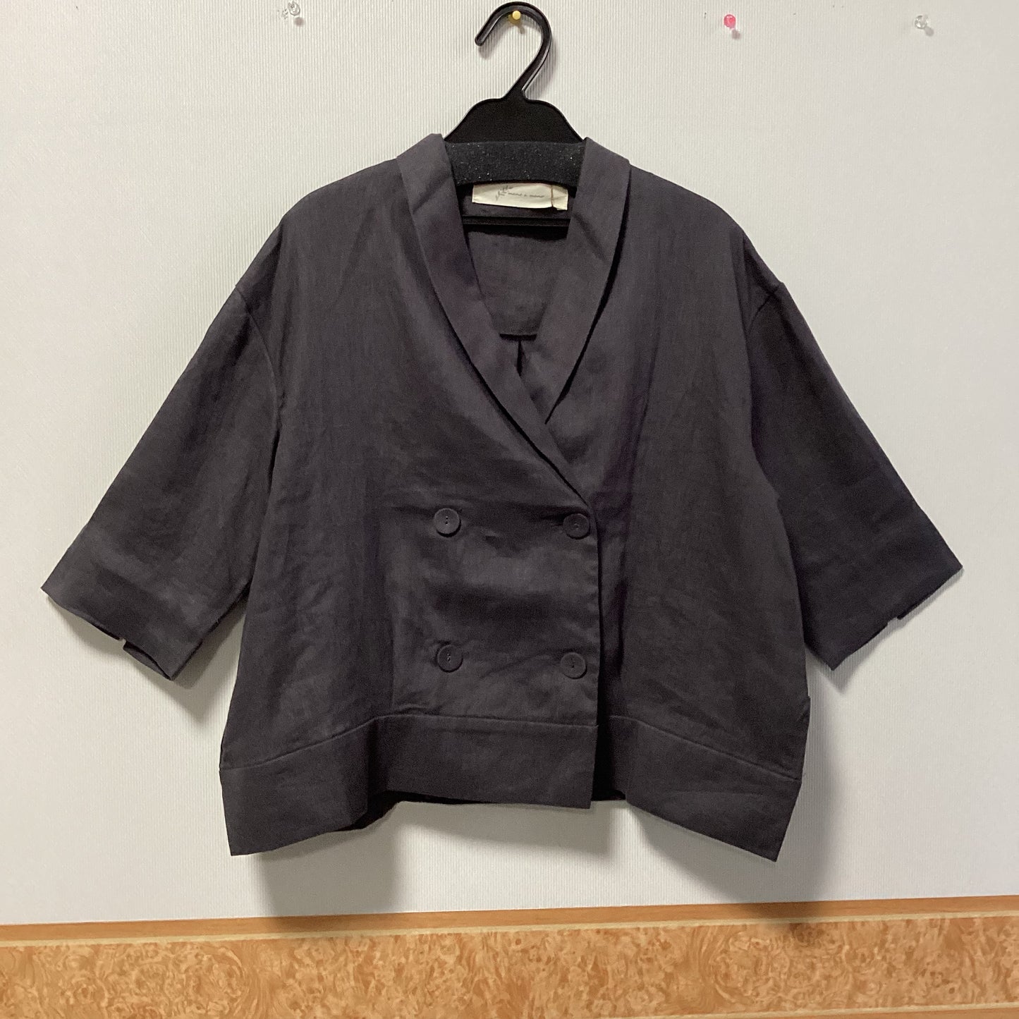 mano a mano 麻100%ショールカラージャケット