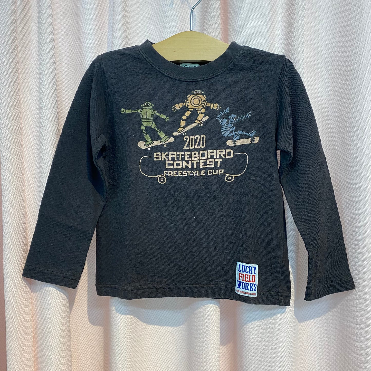F.O.KID'S ロボット&スケボー長袖Tシャツ