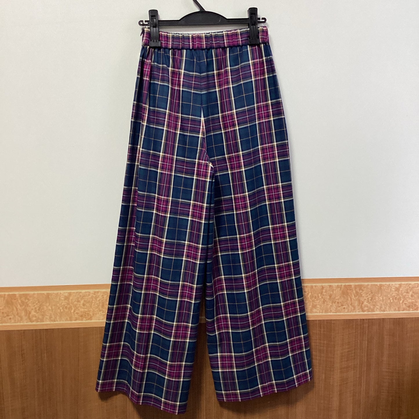 MARECHAL TERRE チェック柄ワイドパンツ