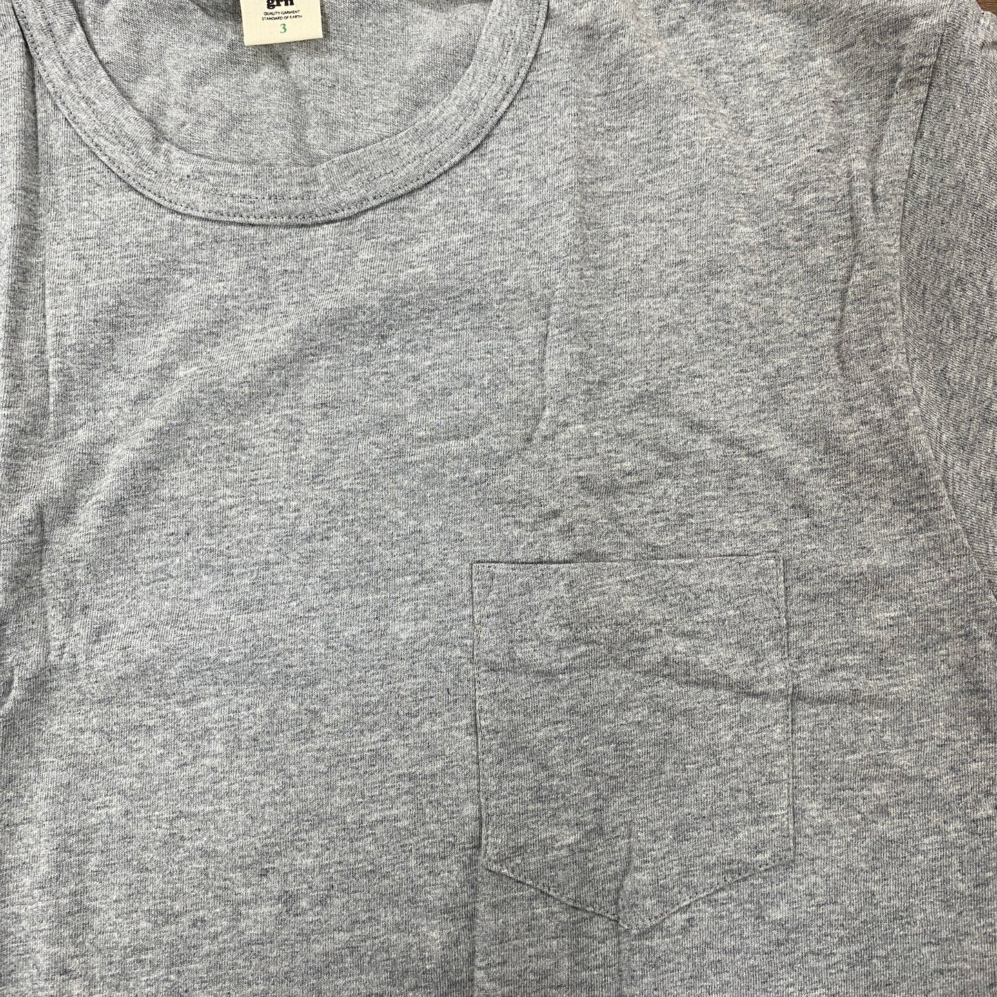grn メンズ 胸ポケット付き半袖Tシャツ