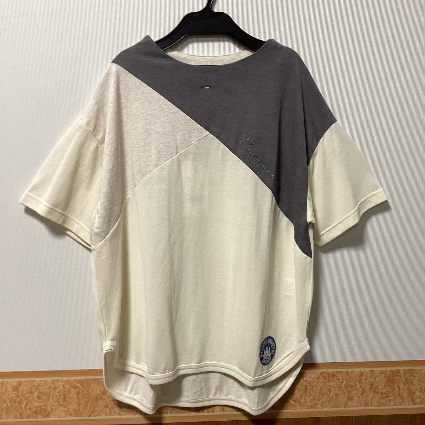 Lime.Inc 柄切替五分袖Tシャツ