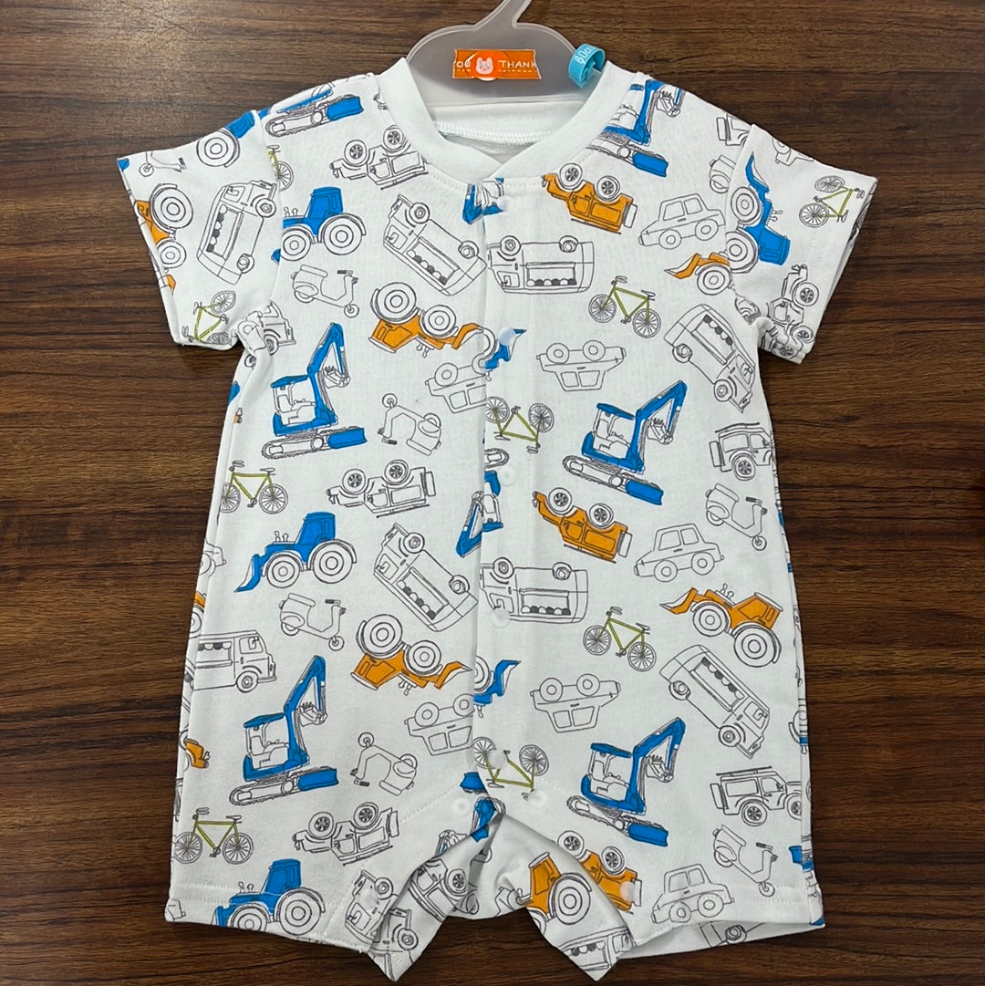 Ampersand はたらく車半袖ロンパース