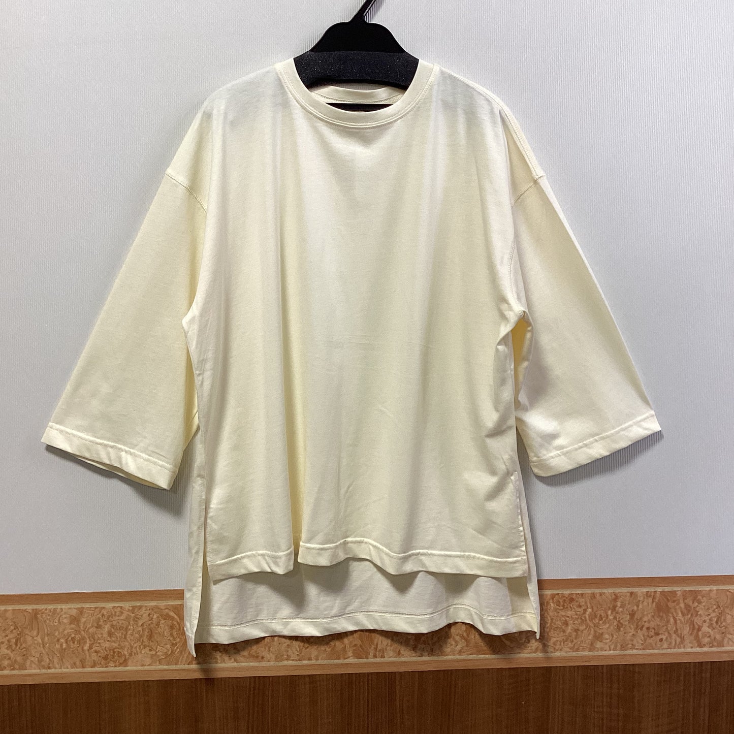 Quand 綿100%八分袖Tシャツ