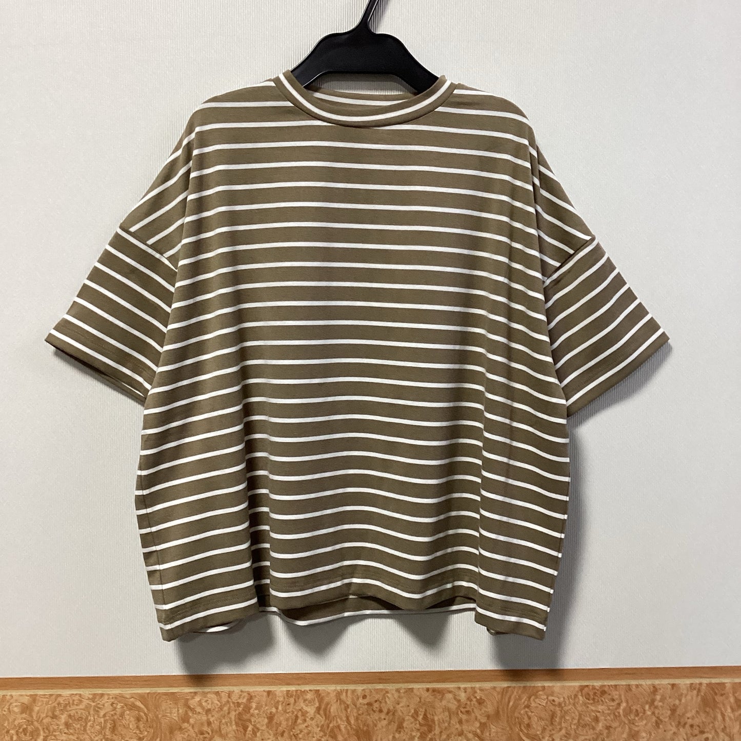 SUN VALLEY ボーダー柄五分袖Tシャツ