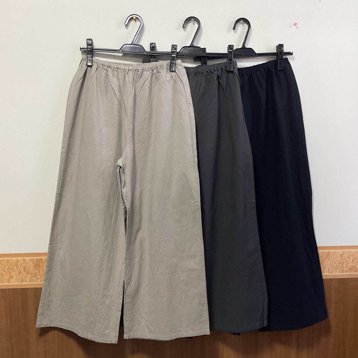 seasew. 綿100%ワッシャーワイドペチパンツ