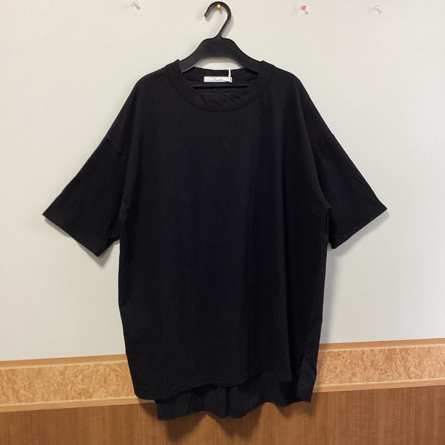 E.m.m.M 綿100%異素材切替七分袖Tシャツ