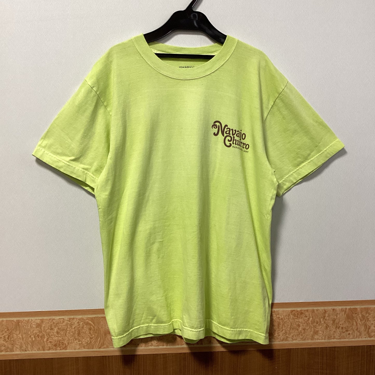 JOHNBULL 綿100%ロゴプリント半袖Tシャツ