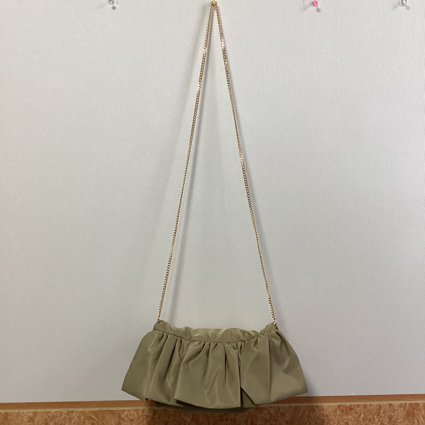 Medelu 2wayサテンフリルショルダーバッグ