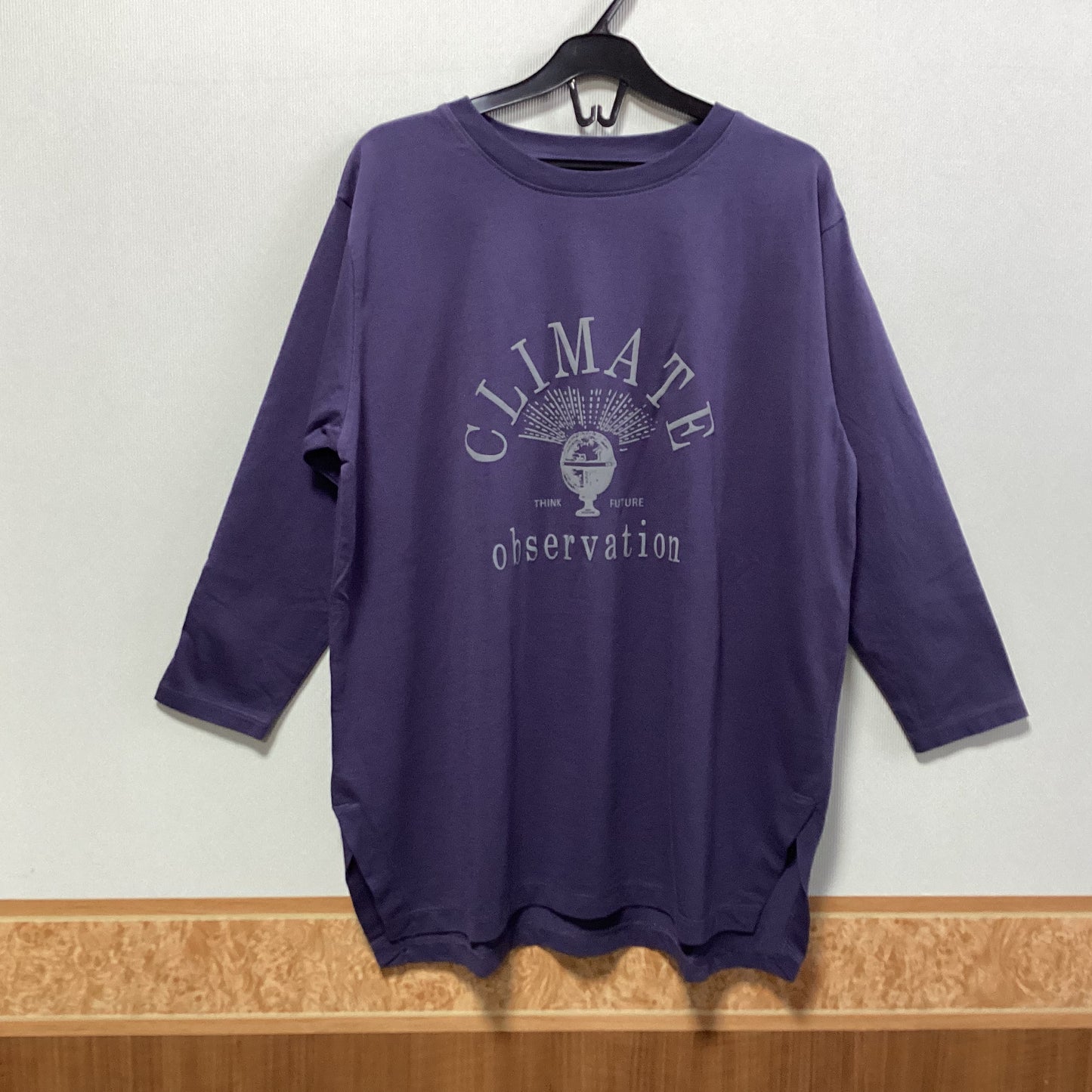 M.J.G 綿100%プリント七分袖Tシャツ