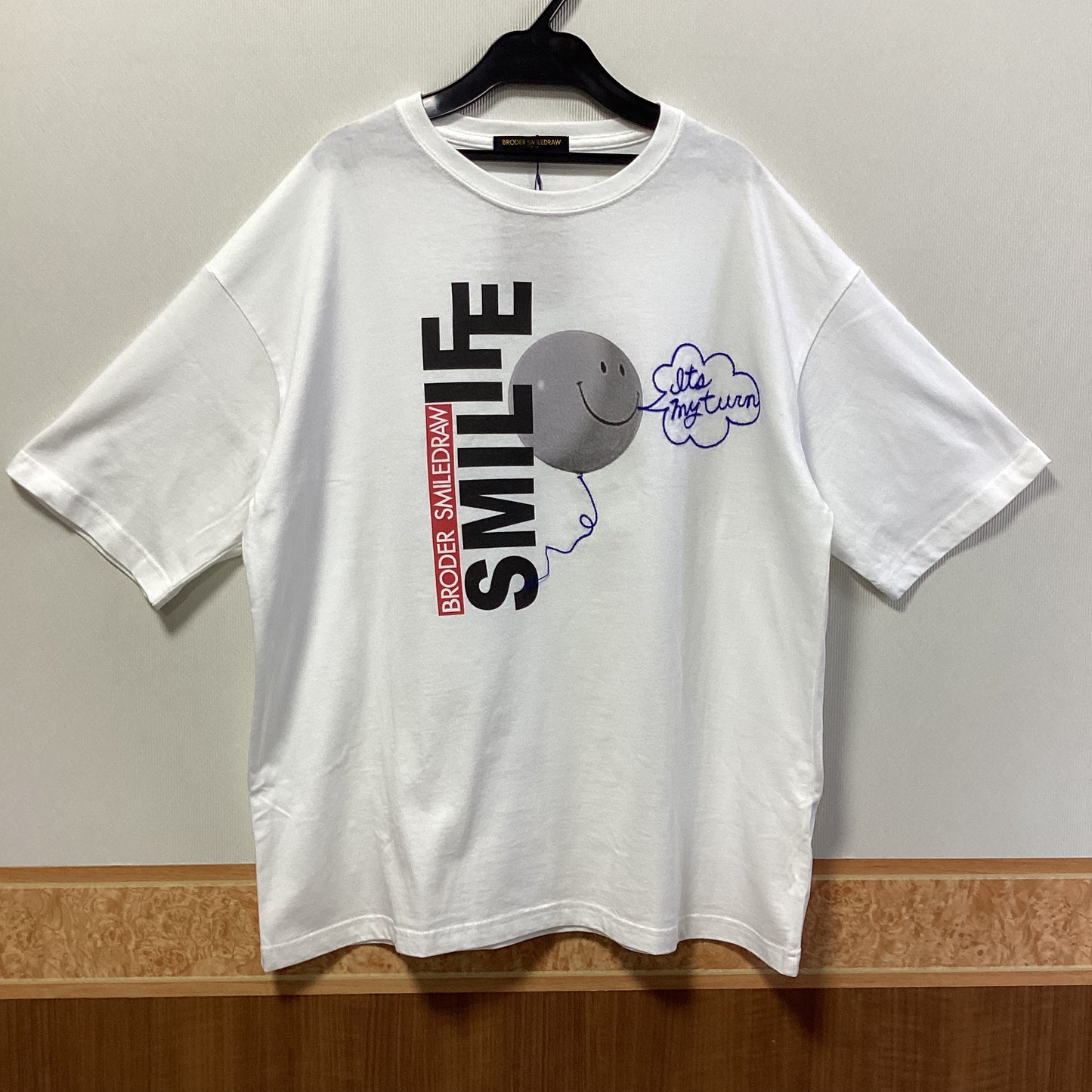 BRODER SMILEDRAW プリント刺繍Tシャツ