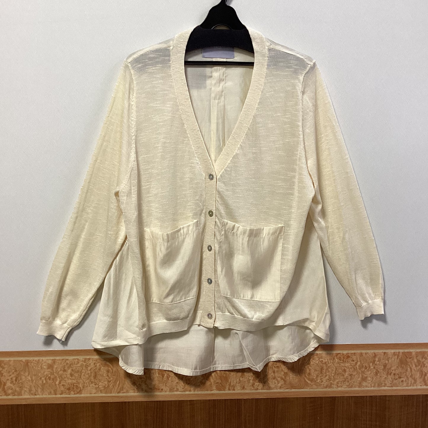 RAGS 異素材切替長袖カーディガン