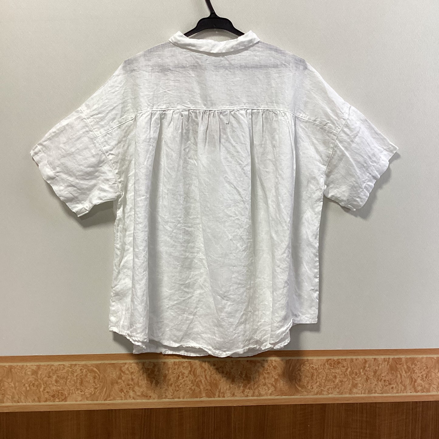 SUN VALLEY 麻100%ワイドシャツブラウス