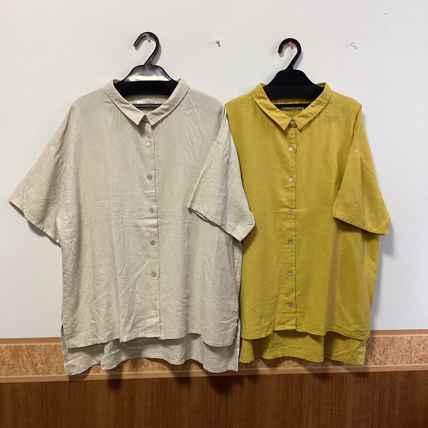E.m.m.M バックギャザー切替シャツブラウス