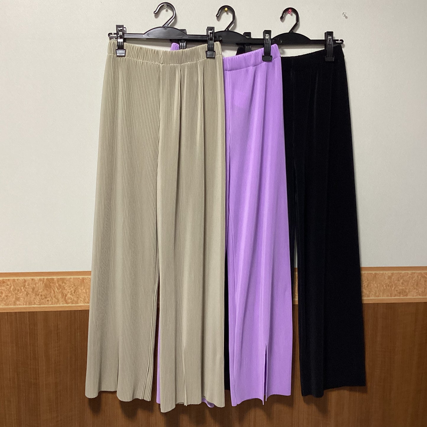 MICALLE MICALLE スリットプリーツパンツ