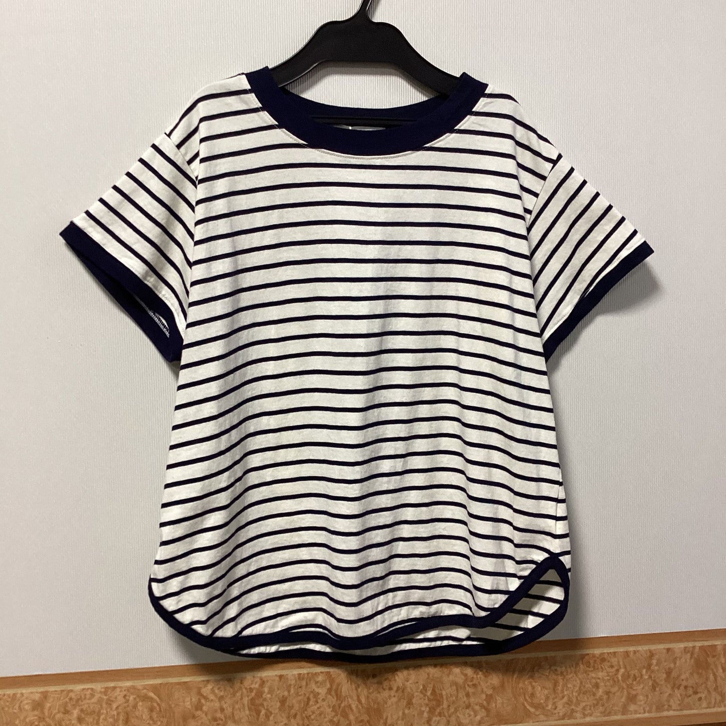 E.m.m.M 綿100%ボーダー柄半袖Tシャツ