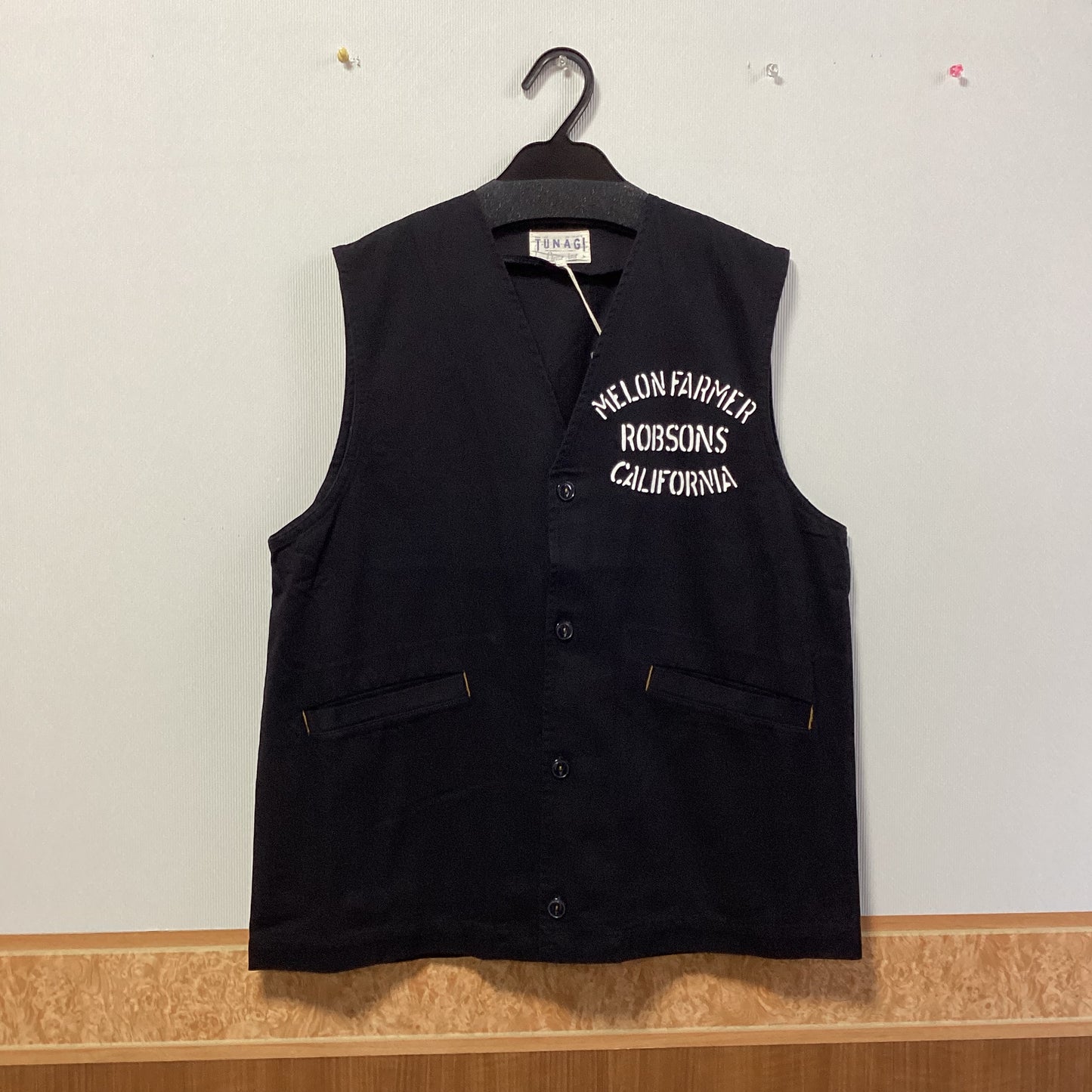 Lime.inc 綿100%ポケット付前開きベスト