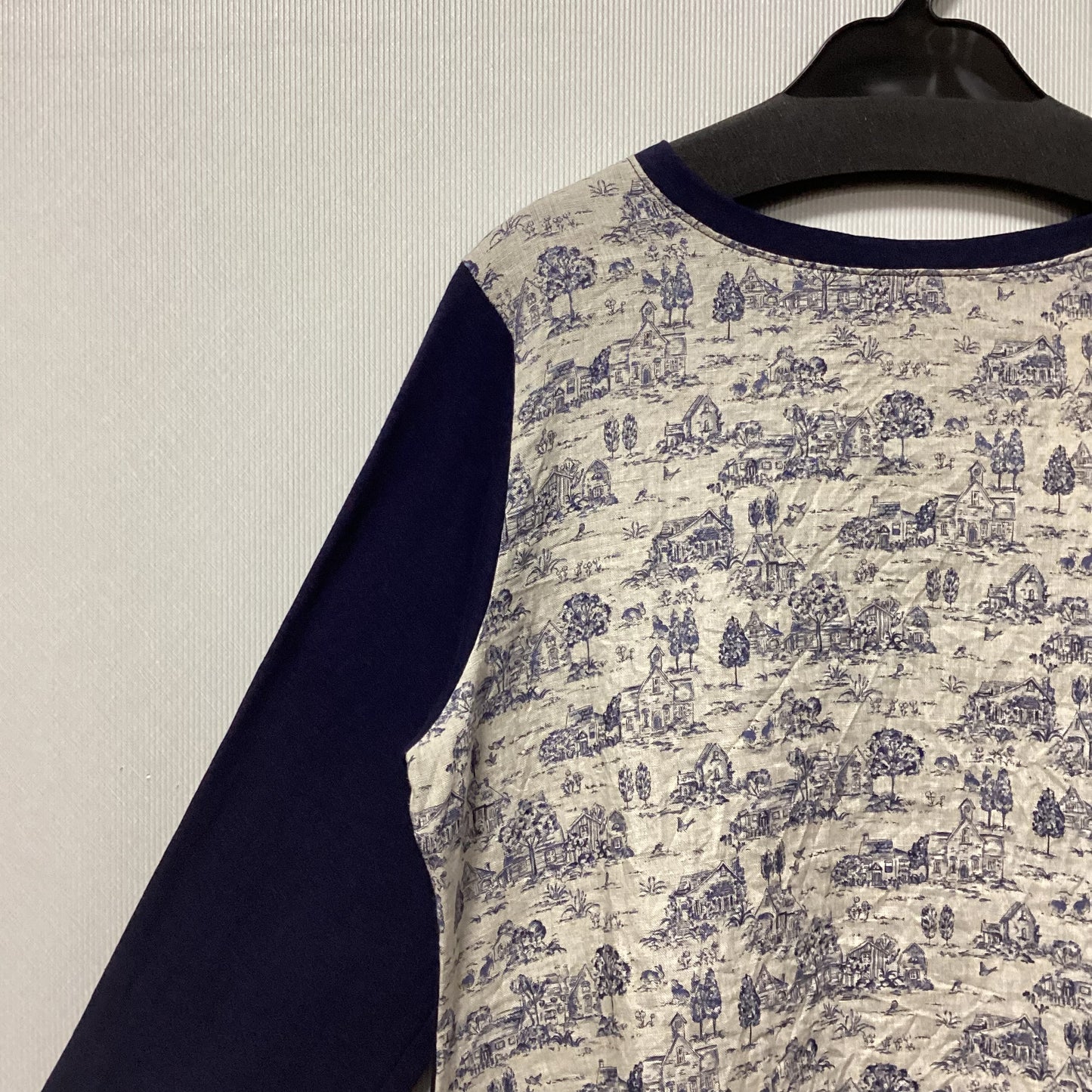 Particular 綿麻混柄切替カットソー