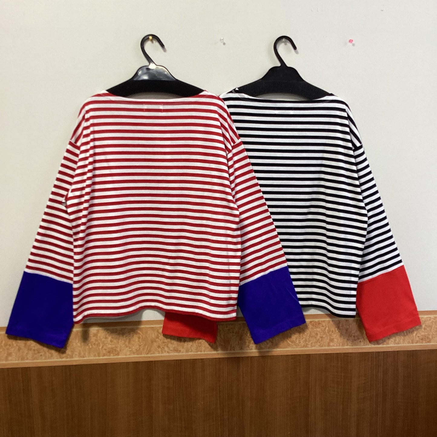 DIARIES 綿100%ﾎﾞｰﾀﾞｰ長袖Tｼｬﾂ