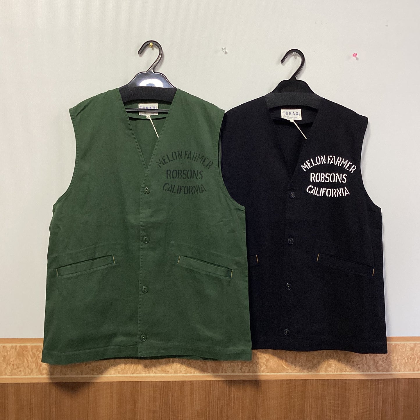 Lime.inc 綿100%ポケット付前開きベスト