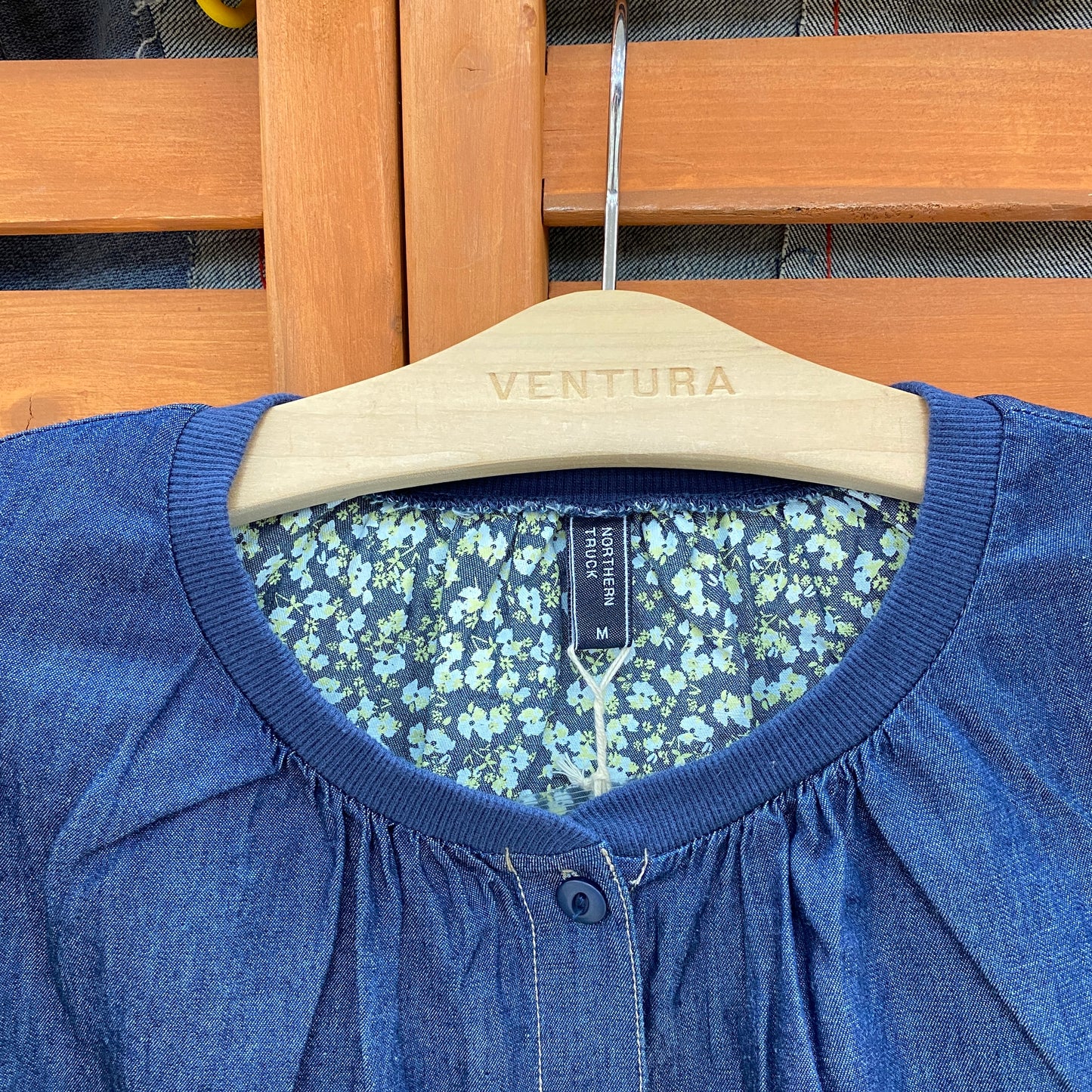 NORTHERN TRUCK 綿100%七分袖デニムシャツ