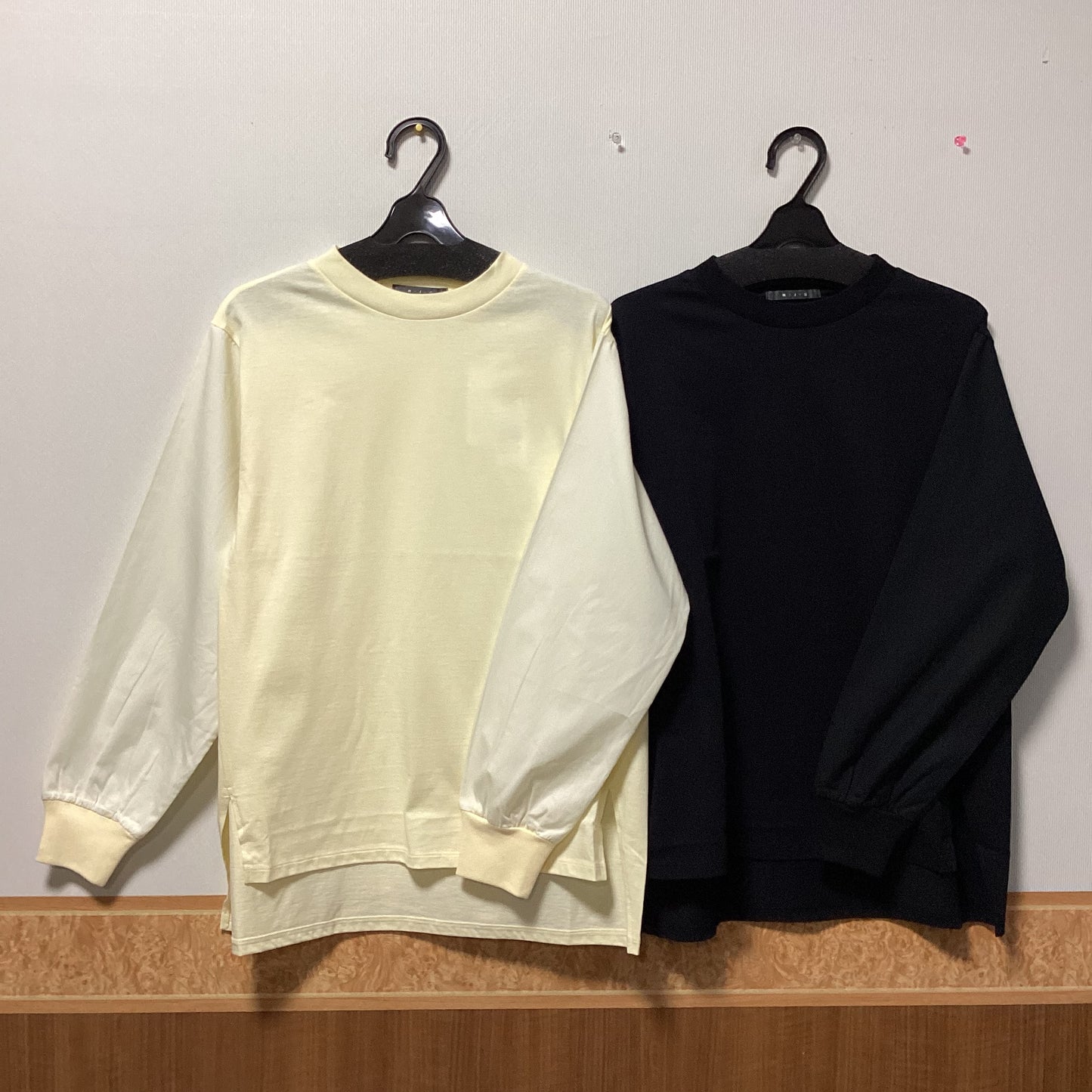 M.J.G 日本製綿100%異素材切替カットソー