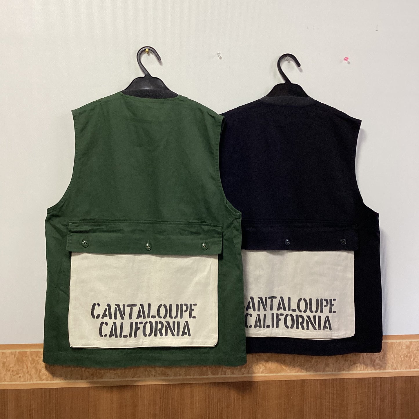 Lime.inc 綿100%ポケット付前開きベスト