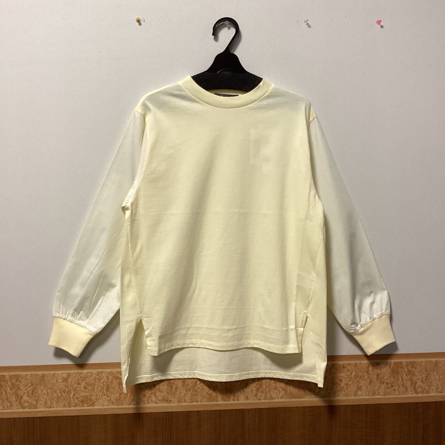 M.J.G 日本製綿100%異素材切替カットソー