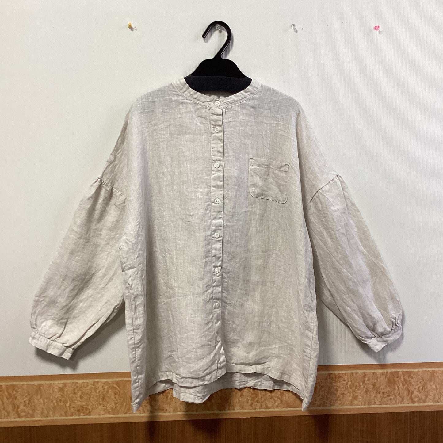 SUN VALLEY 日本製品染め麻100%長袖ｼｬﾂ