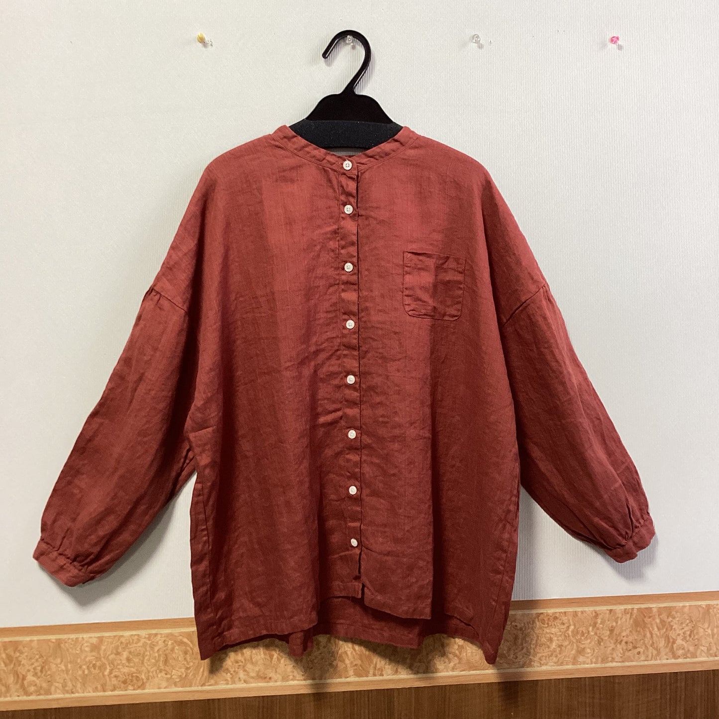 SUN VALLEY 日本製品染め麻100%長袖ｼｬﾂ