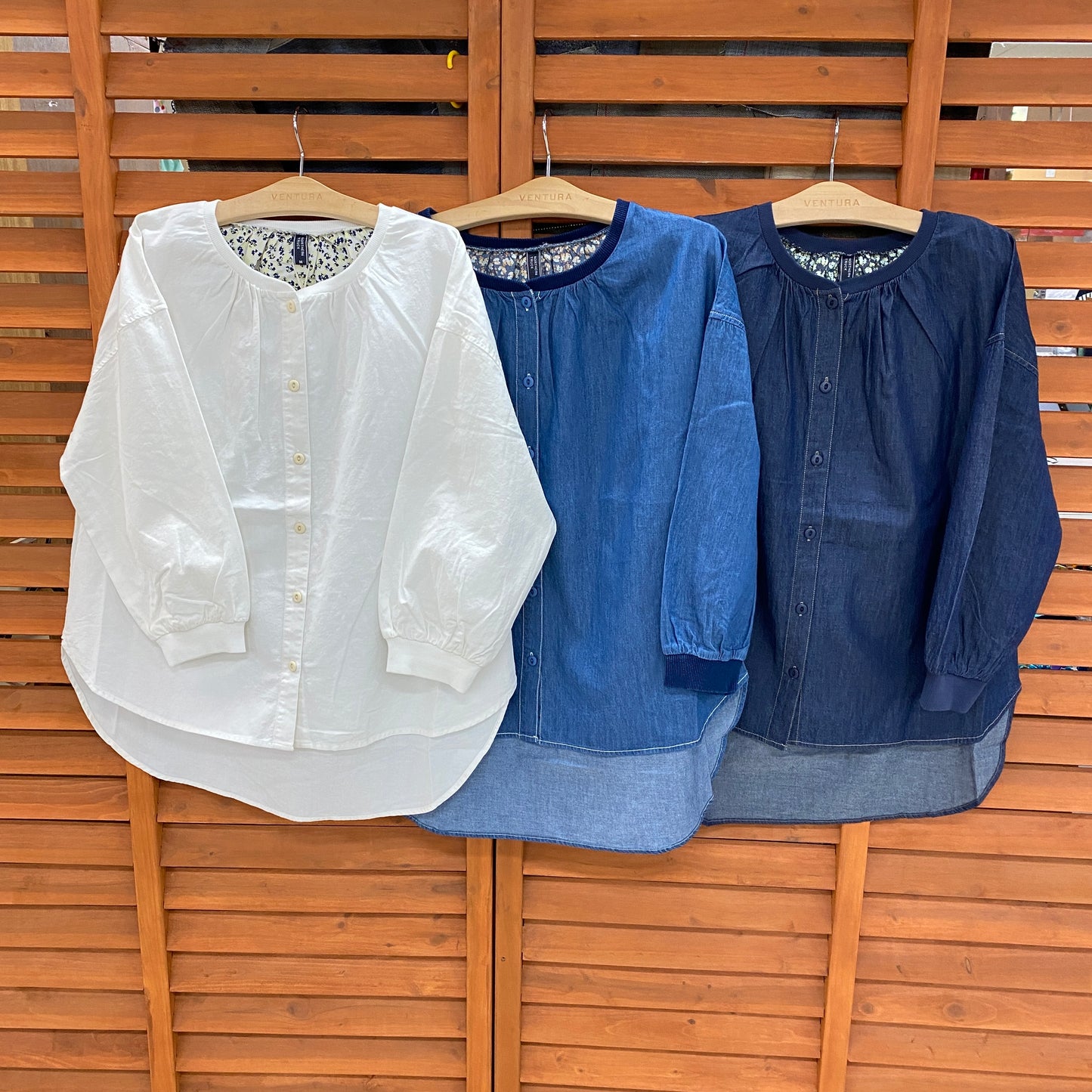 NORTHERN TRUCK 綿100%七分袖デニムシャツ