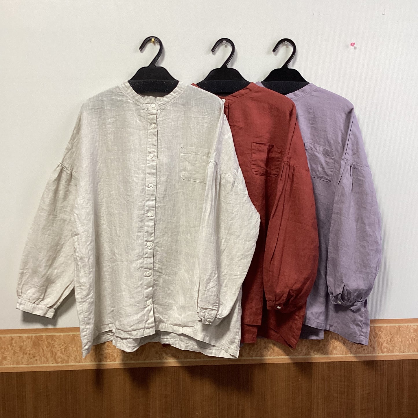 SUN VALLEY 日本製品染め麻100%長袖ｼｬﾂ