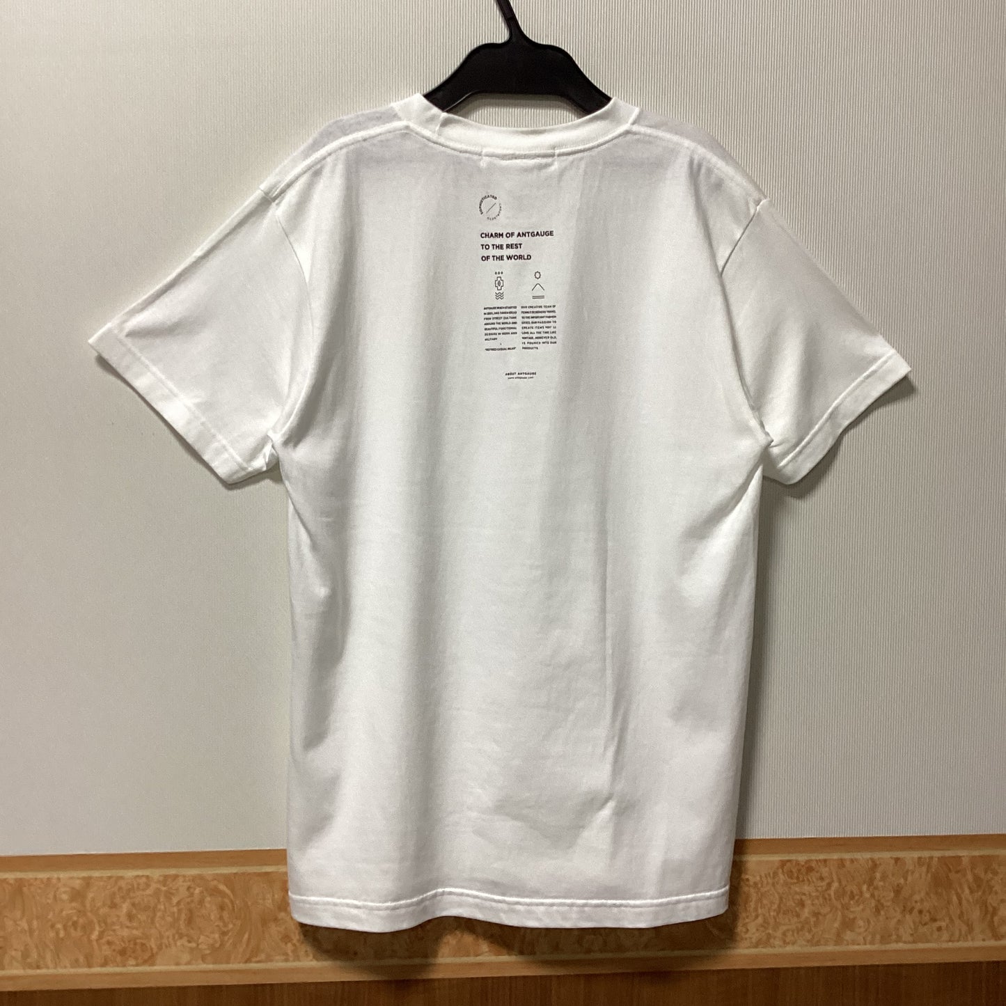 ANTGAUGE 綿100%ﾛｺﾞﾌﾟﾘﾝﾄ半袖Tｼｬﾂ