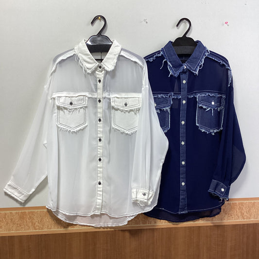 MICALLE MICALLE ﾃﾞﾆﾑ切替ｼｱｰｼｬﾂ