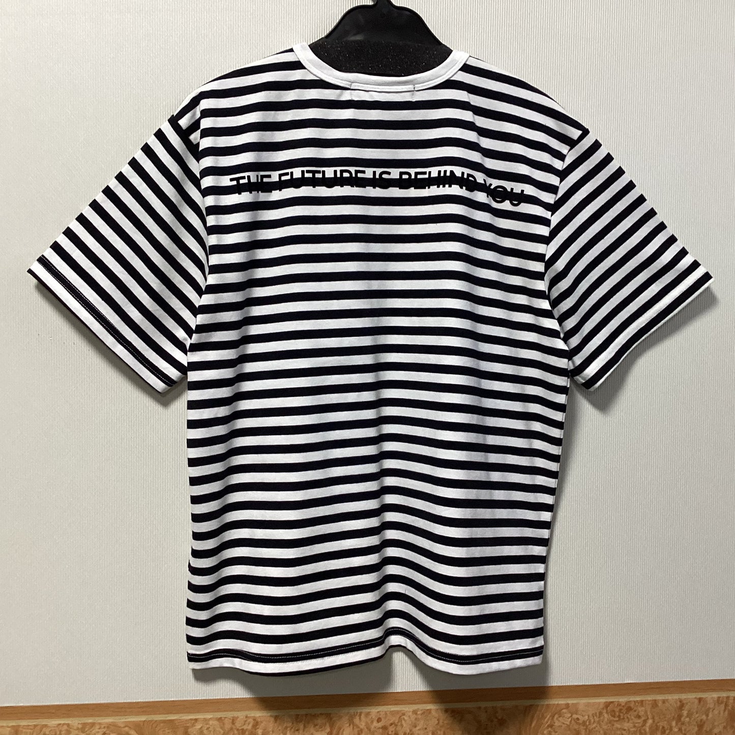 MICALLE MICALLE ﾎﾞｰﾀﾞｰ柄ﾛｺﾞTｼｬﾂ