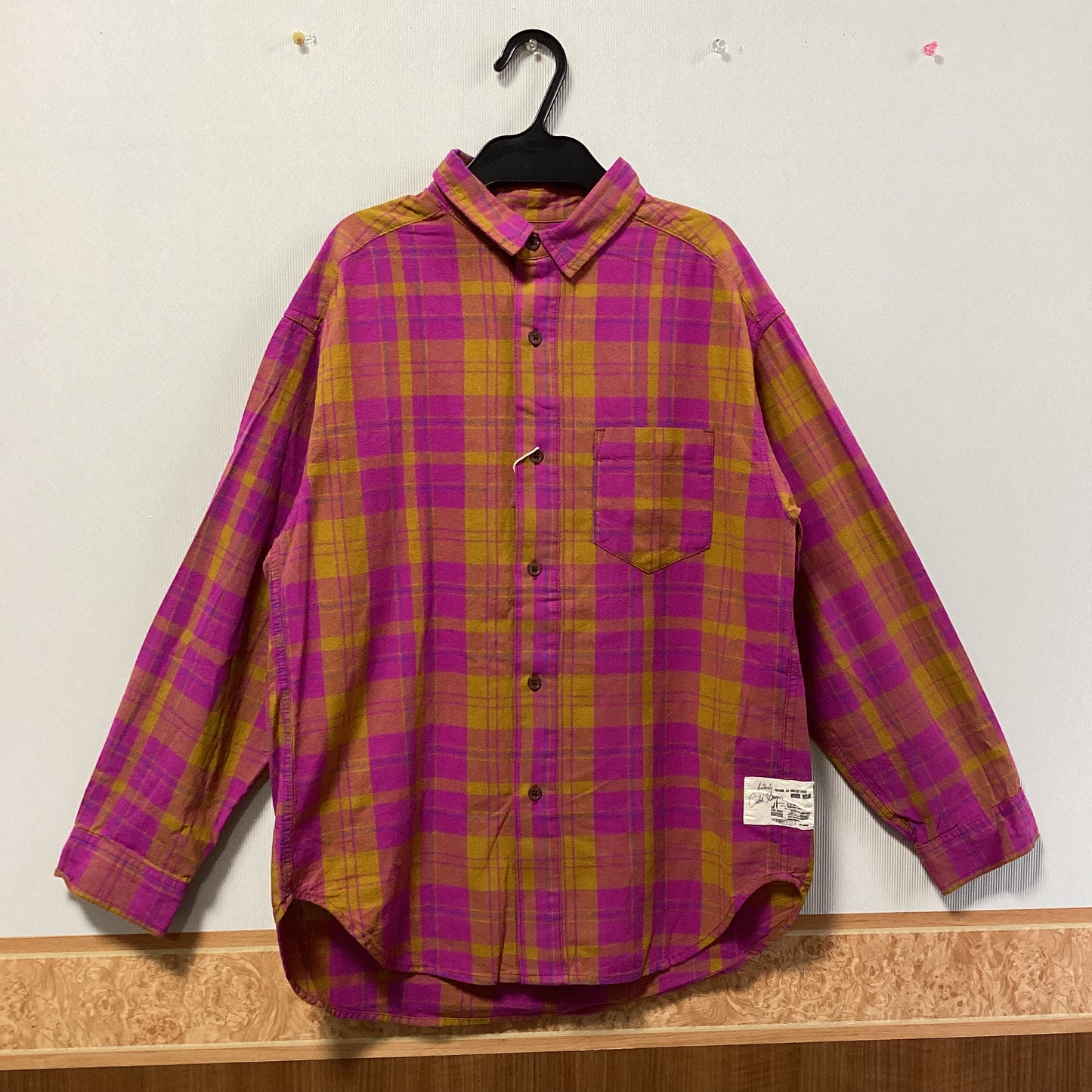 CUBE SUGAR 綿100%ﾁｪｯｸ柄長袖ｼｬﾂ