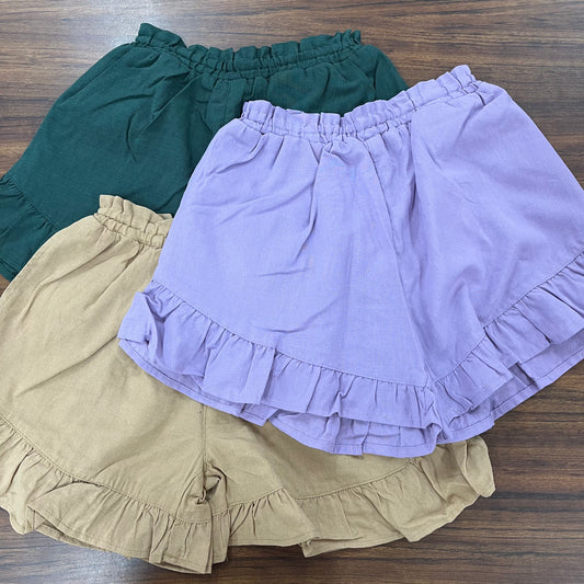 la poche biscuit 裾フリルショートパンツ