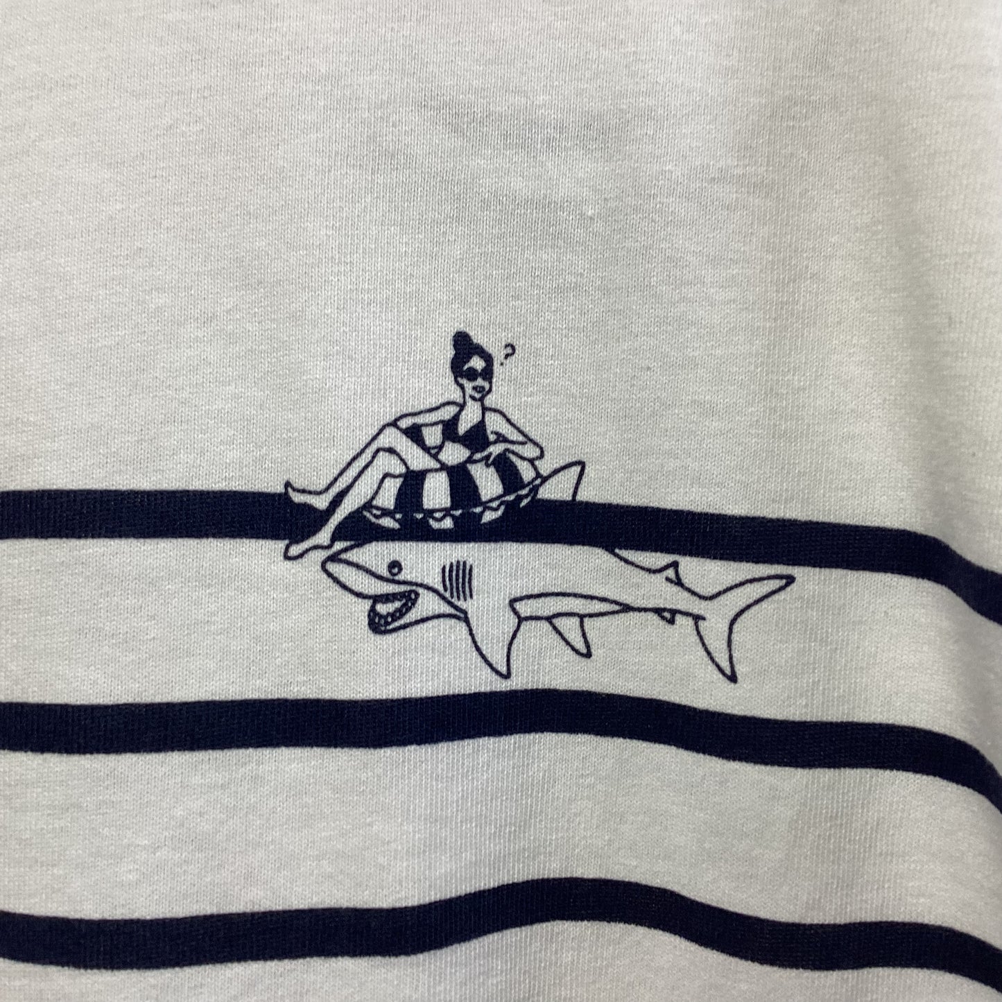 THX TEE TIME 綿100%ﾎﾞｰﾀﾞｰﾌﾟﾘﾝﾄTｼｬﾂ
