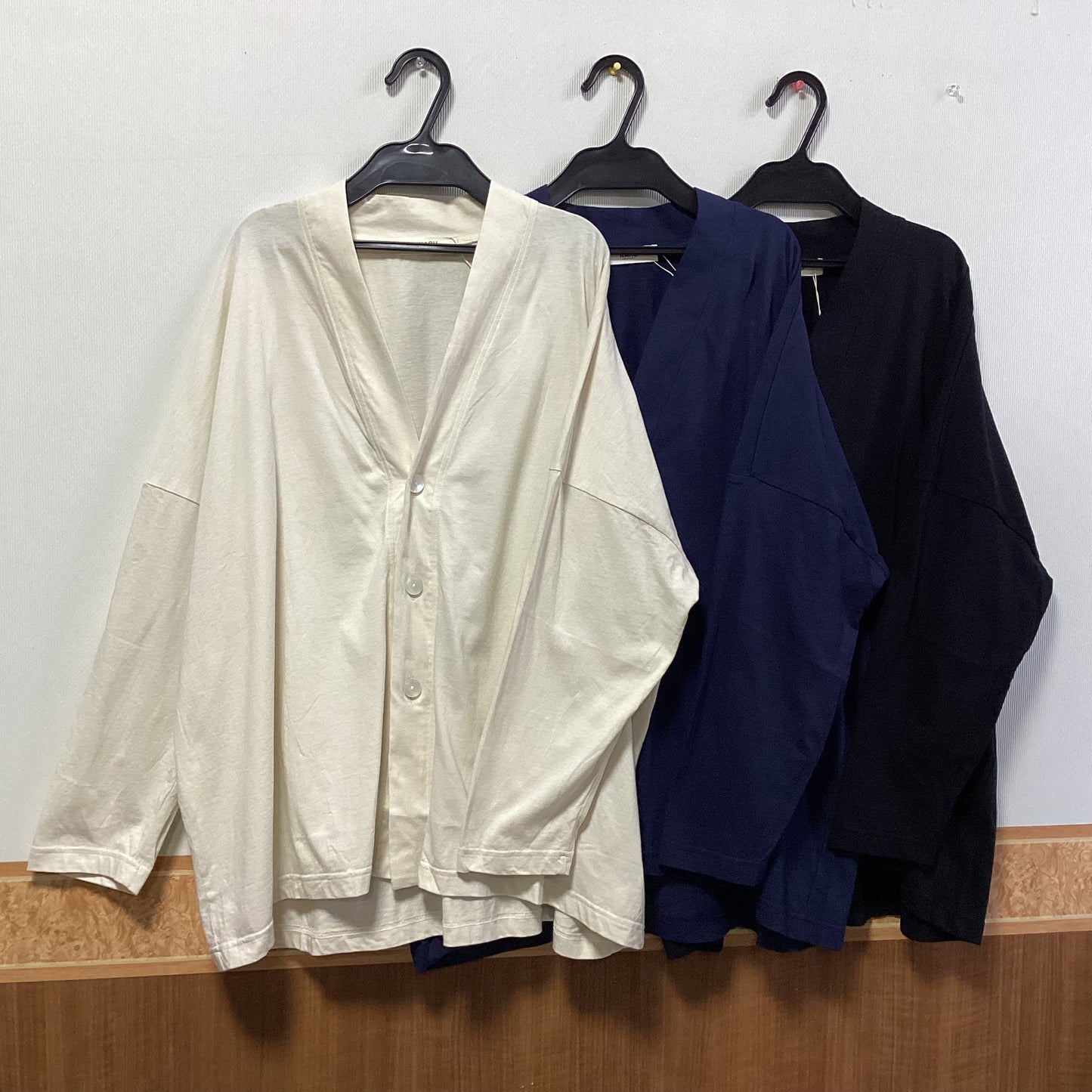 NARU FACTORY 綿100%長袖ｶｰﾃﾞｨｶﾞﾝ