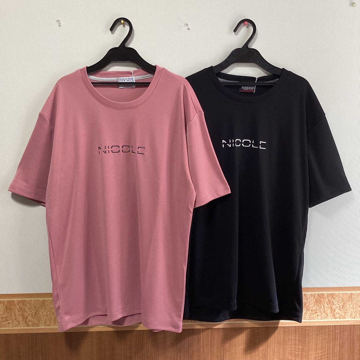 NICOLE CLUB FOR MEN ロゴ刺繍半袖Tシャツ