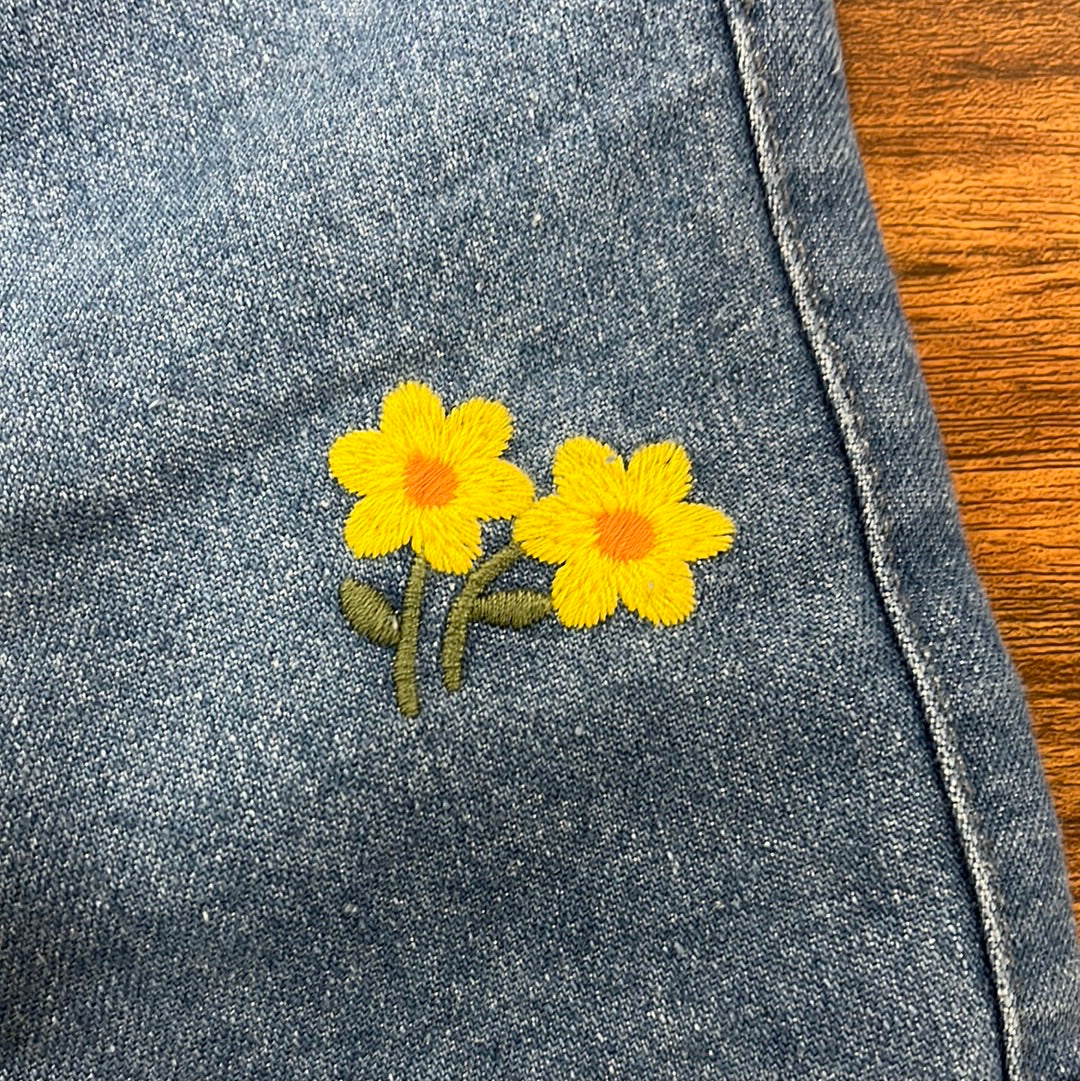la poche biscuit 花柄刺繍ショートパンツ