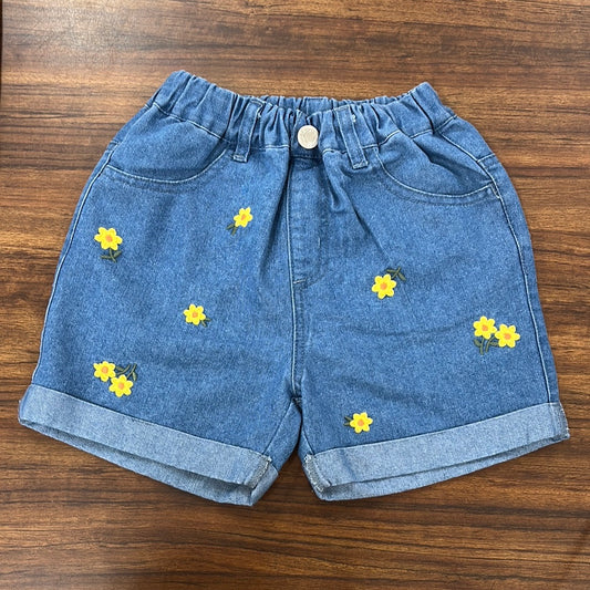 la poche biscuit 花柄刺繍ショートパンツ