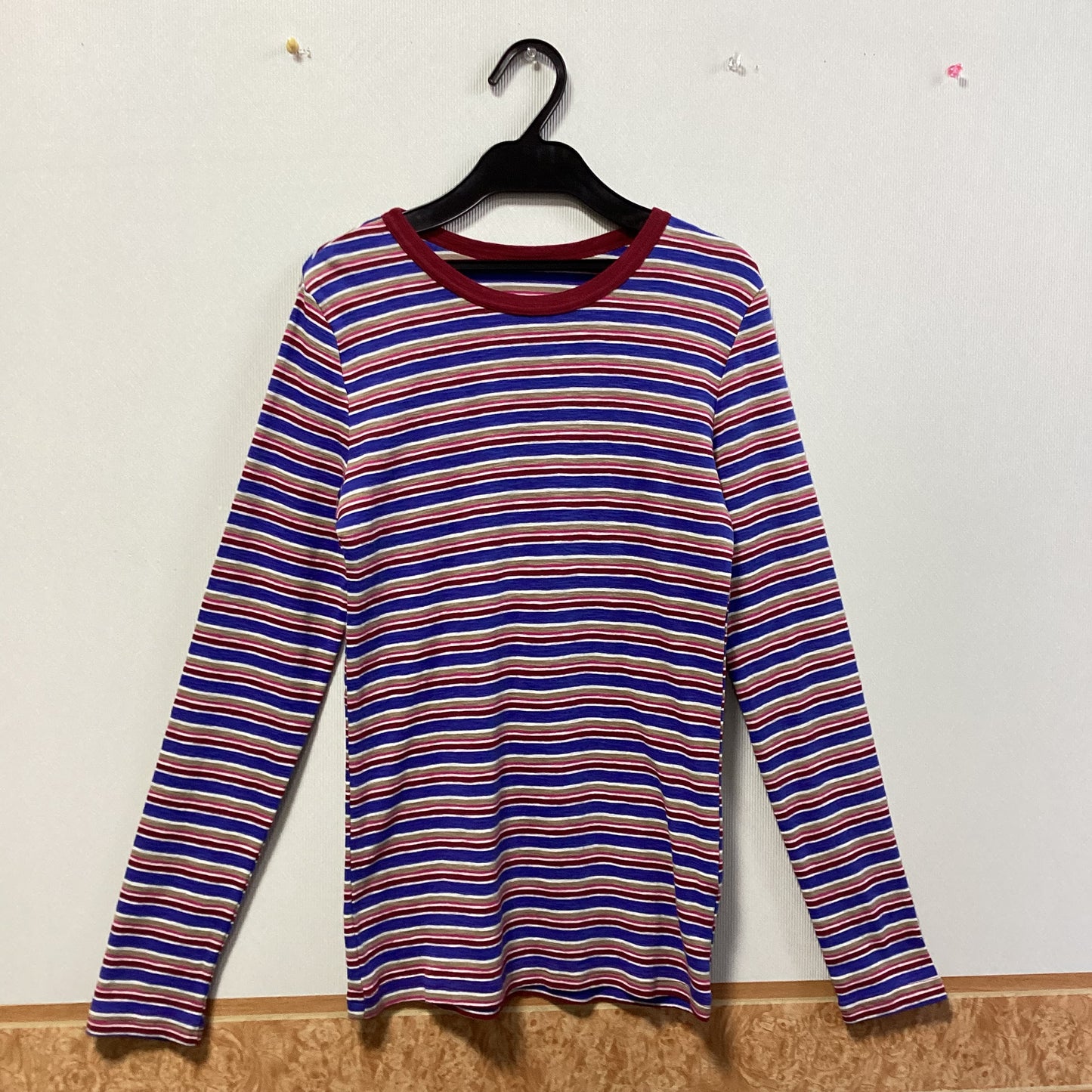 CUBE SUGAR 綿100%ﾎﾞｰﾀﾞｰ長袖Tｼｬﾂ