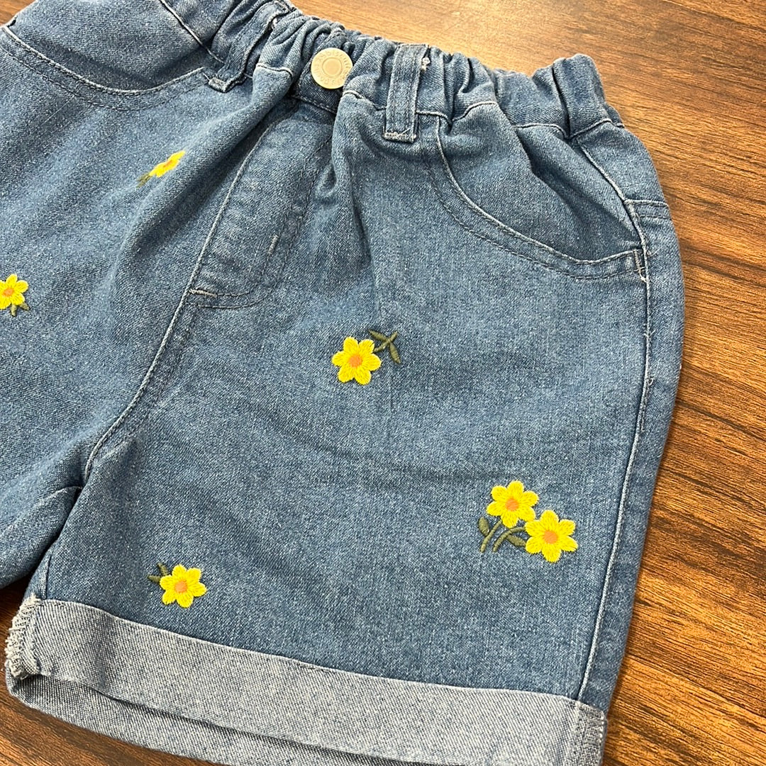 la poche biscuit 花柄刺繍ショートパンツ