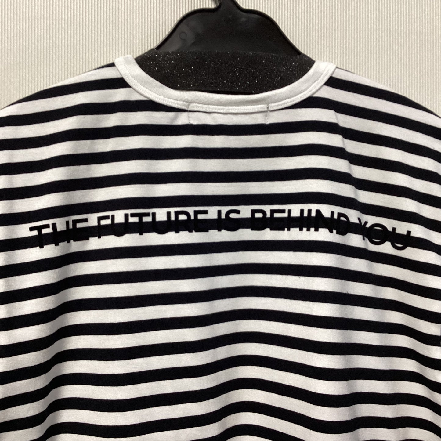 MICALLE MICALLE ﾎﾞｰﾀﾞｰ柄ﾛｺﾞTｼｬﾂ