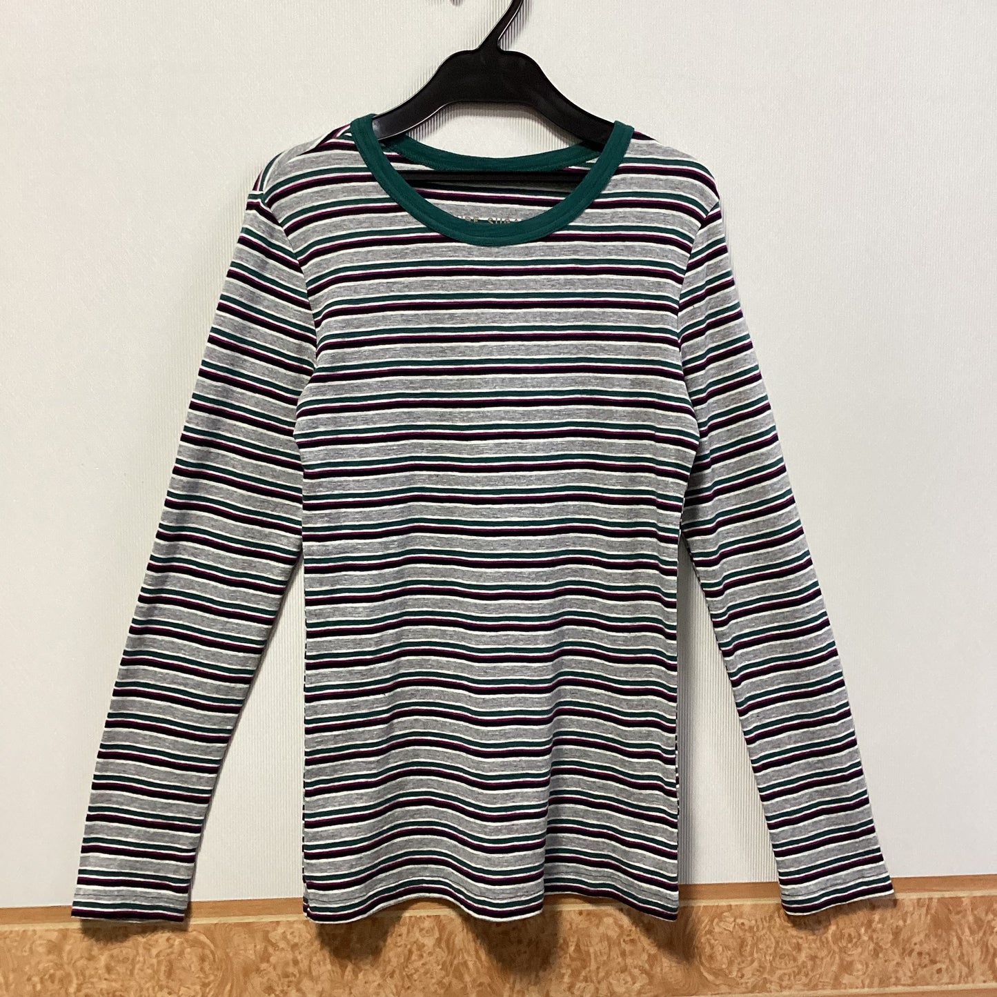 CUBE SUGAR 綿100%ﾎﾞｰﾀﾞｰ長袖Tｼｬﾂ